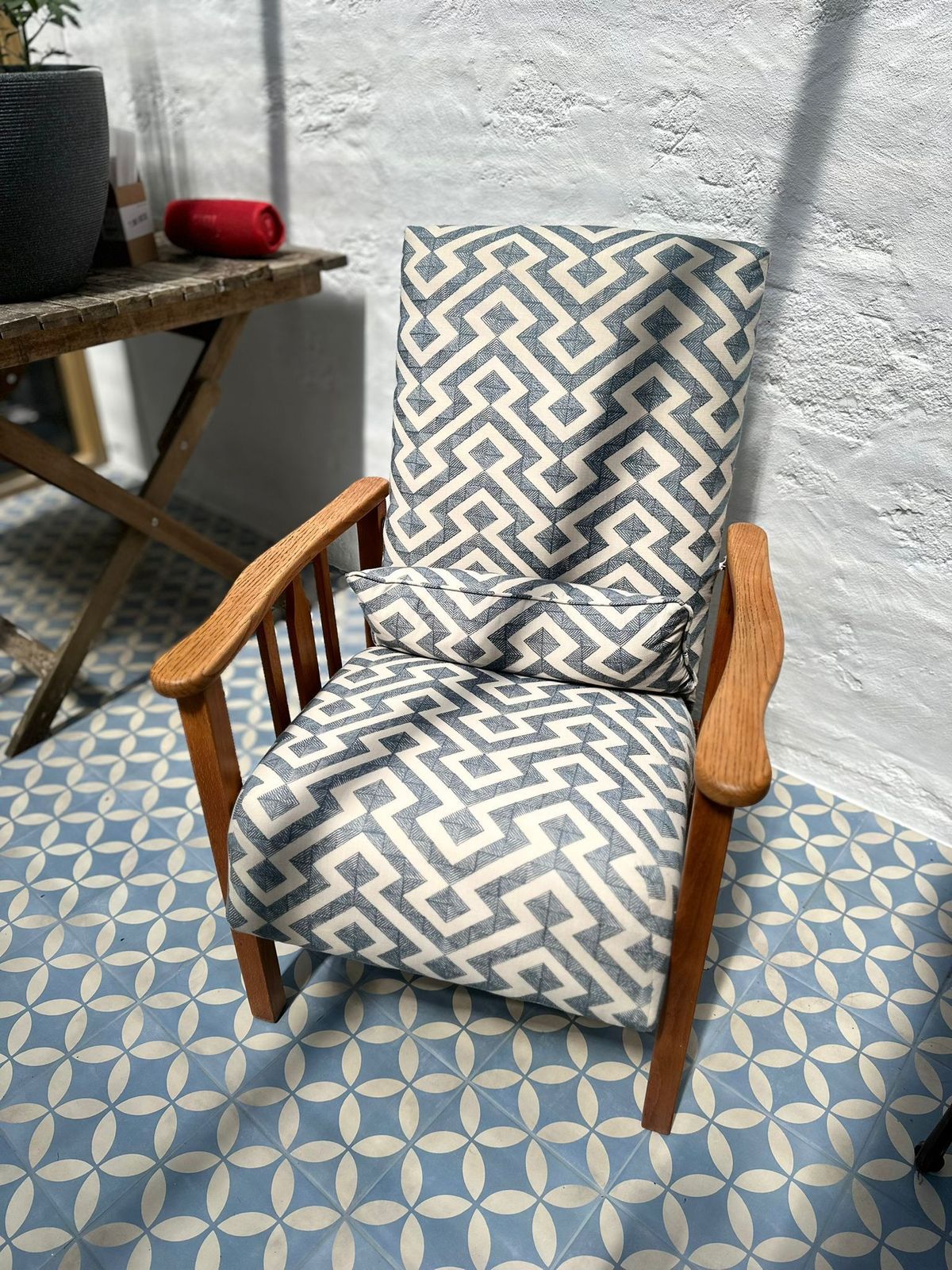 Early 20th Century Oak Reclining Armchair