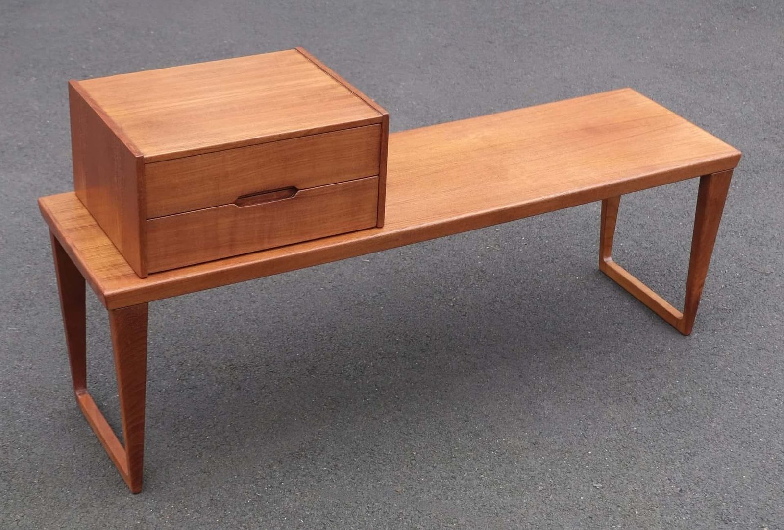 Kai Kristiansen Teak Bench And Drawers By Aksel Kjersgaard Denmark 1960's photo Furniture