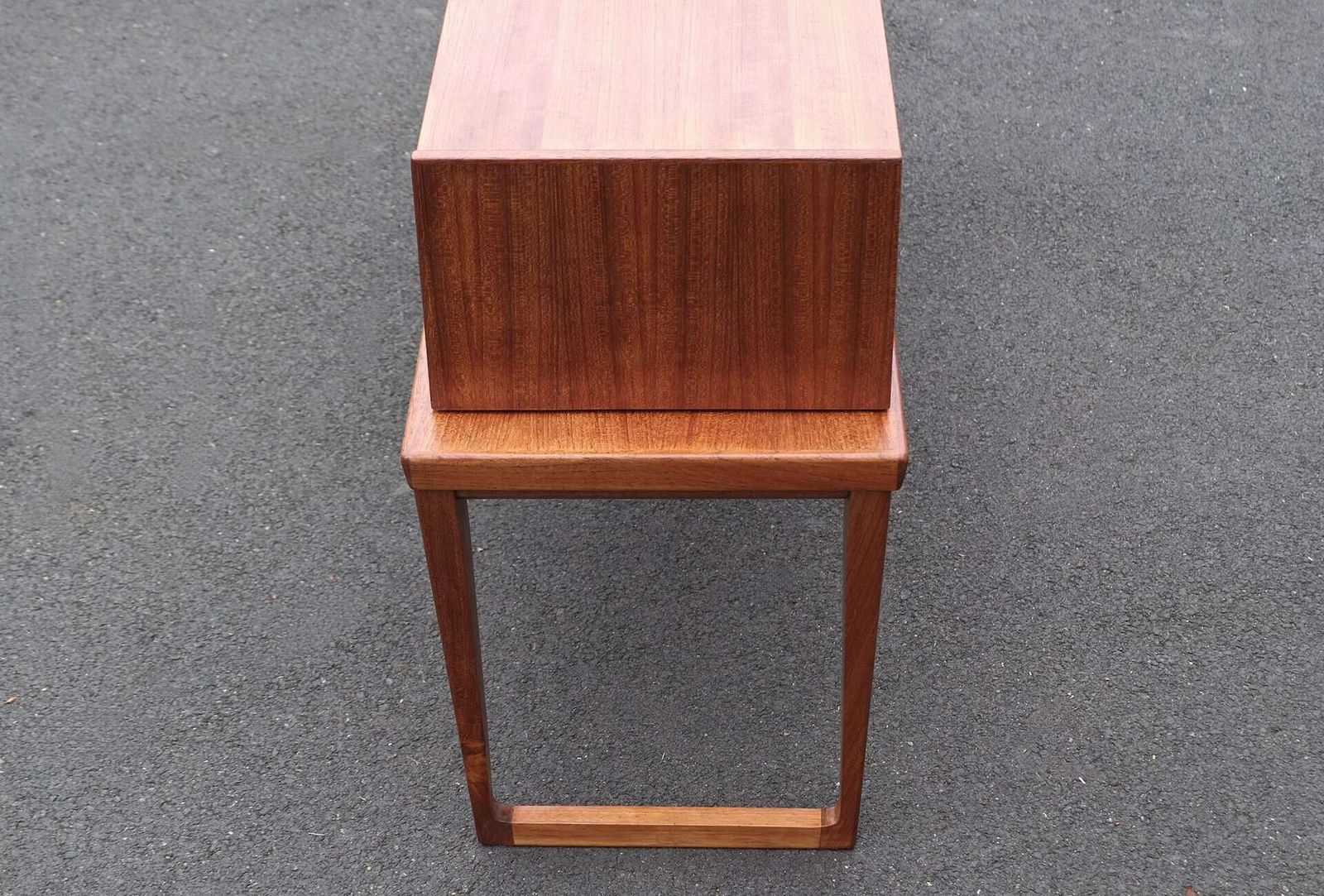 2200.0 Kai Kristiansen Teak Bench And Drawers By Aksel Kjersgaard Denmark 1960's photo