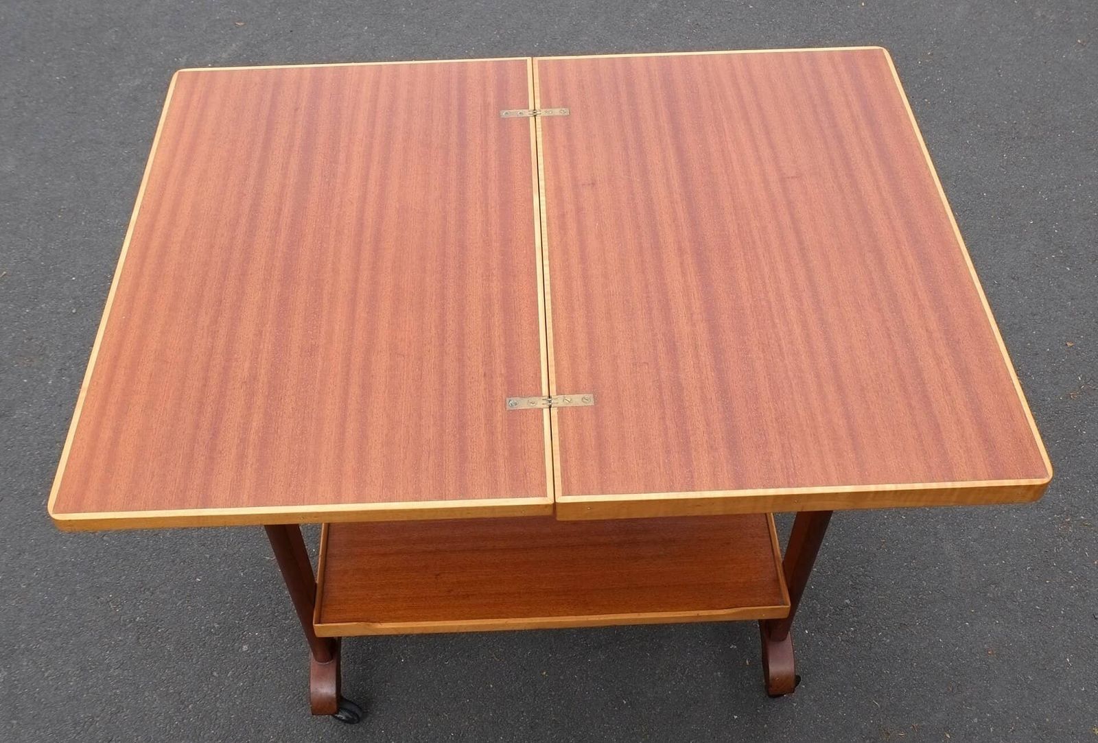 1950’s Fold Over Drinks Or Tea Trolley photo vinterior