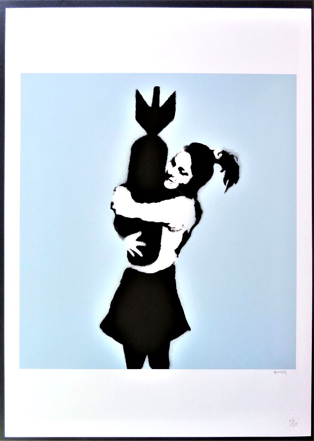 Banksy Girl With Bomb Limit. Lithography On Arches Bills 20/150