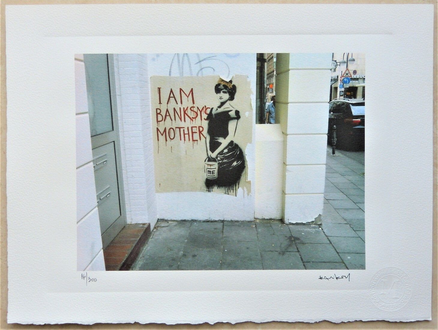 Banksy " I Am Banksys Mother " Limit. Lithograph Arches Handmade Handmade 17/300