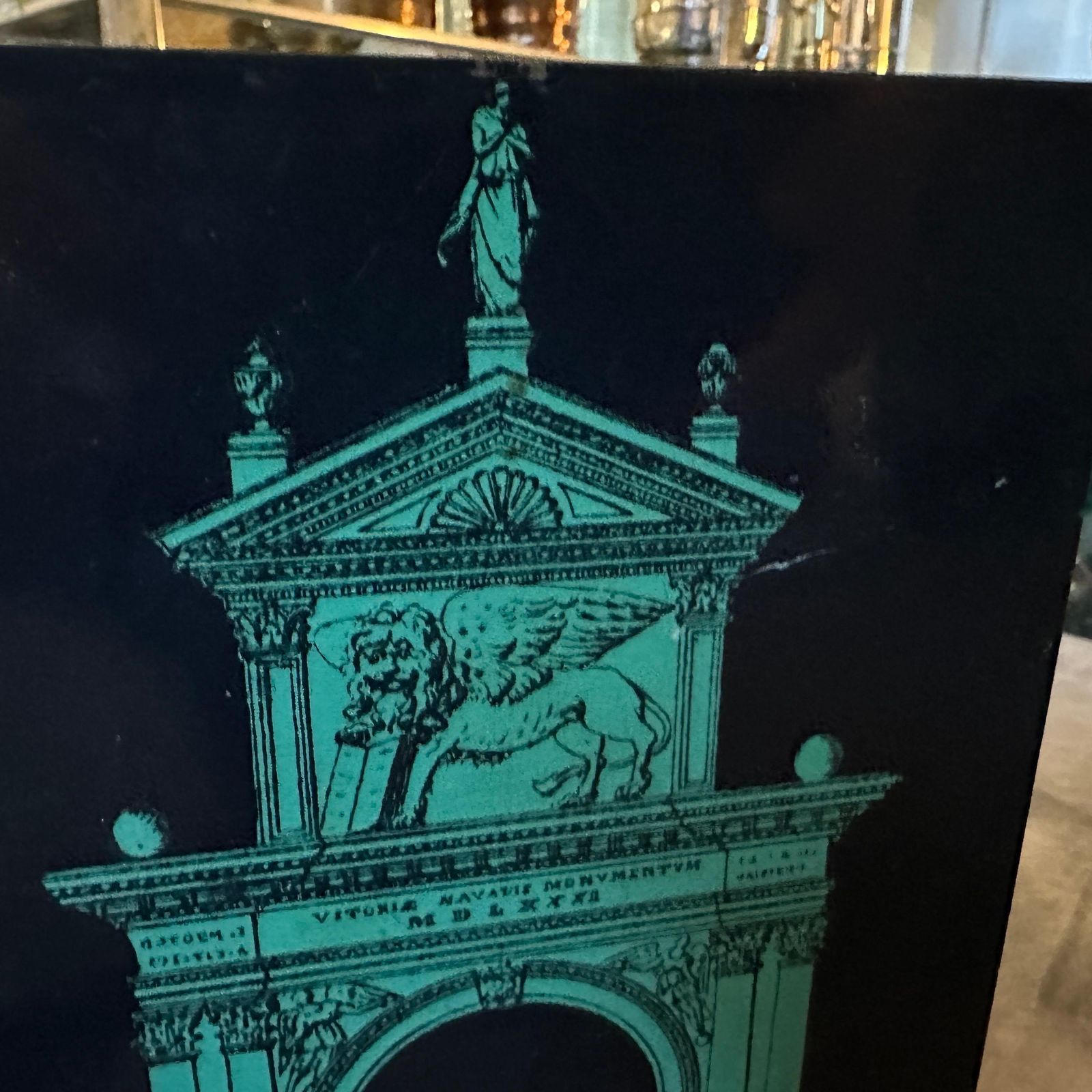 1960s Classical Set Of Two Bookends " Porta Di Venezia " By Piero Fornasetti photo vintage