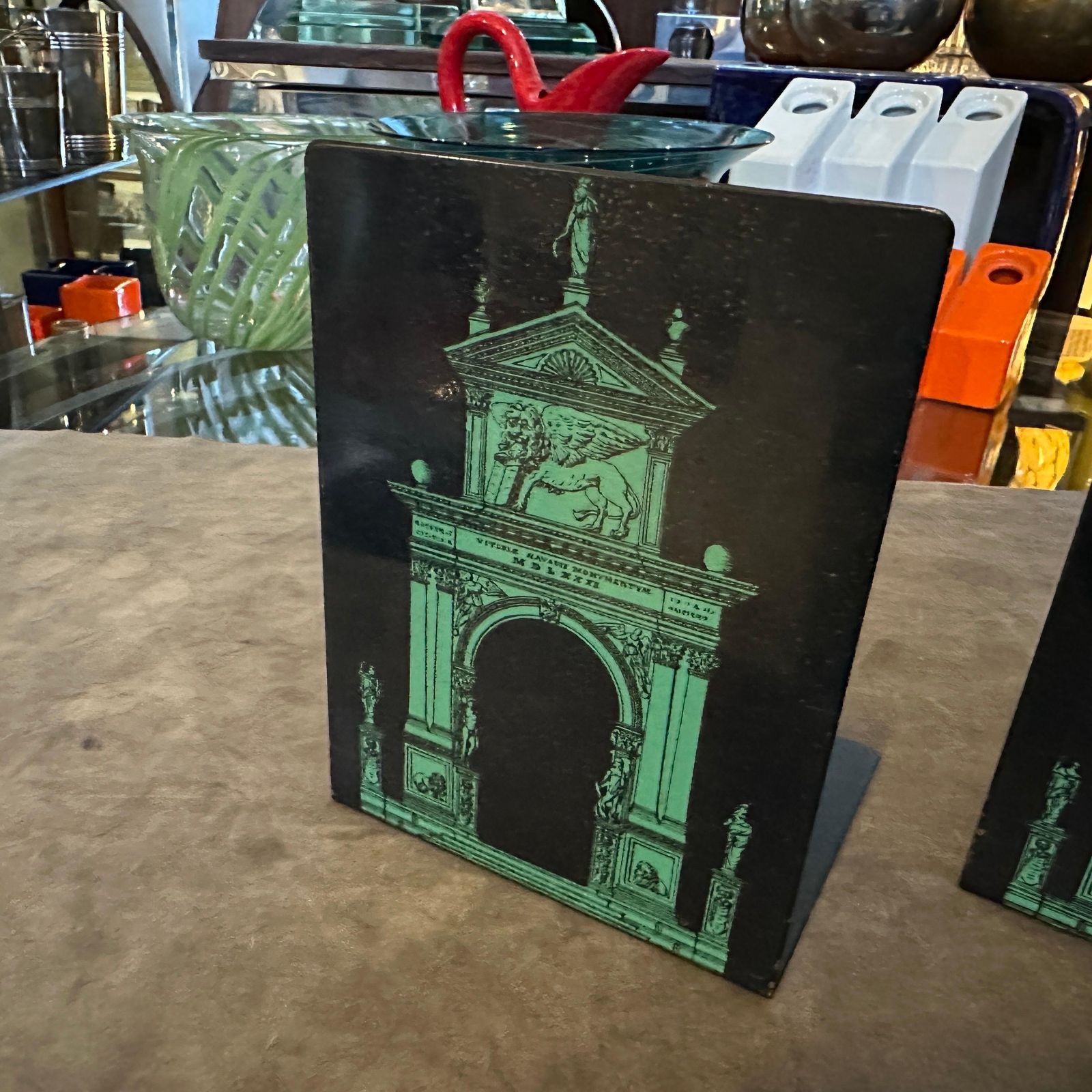 Home Decor 1960s Classical Set Of Two Bookends " Porta Di Venezia " By Piero Fornasetti photo