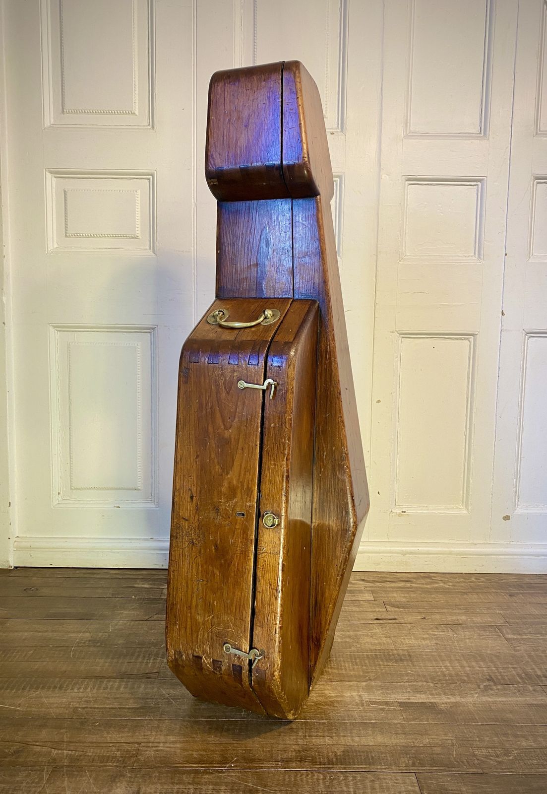 Antique Velvet Lined Cello Case. photo Home Decor