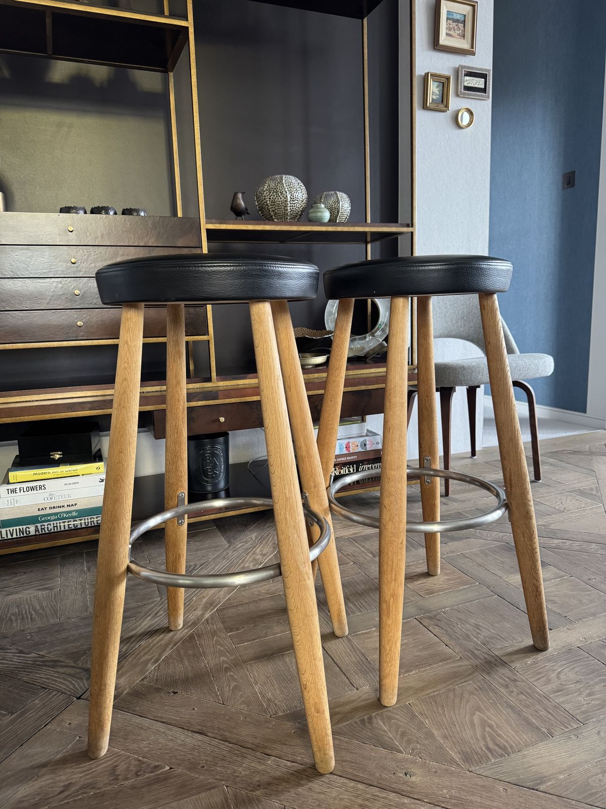 4 Black Carl Hansen Ch58 Breakfast/Bar Stools. Can Be Sold As A Group Of Four Or Split Into 2 Groups photo Furniture