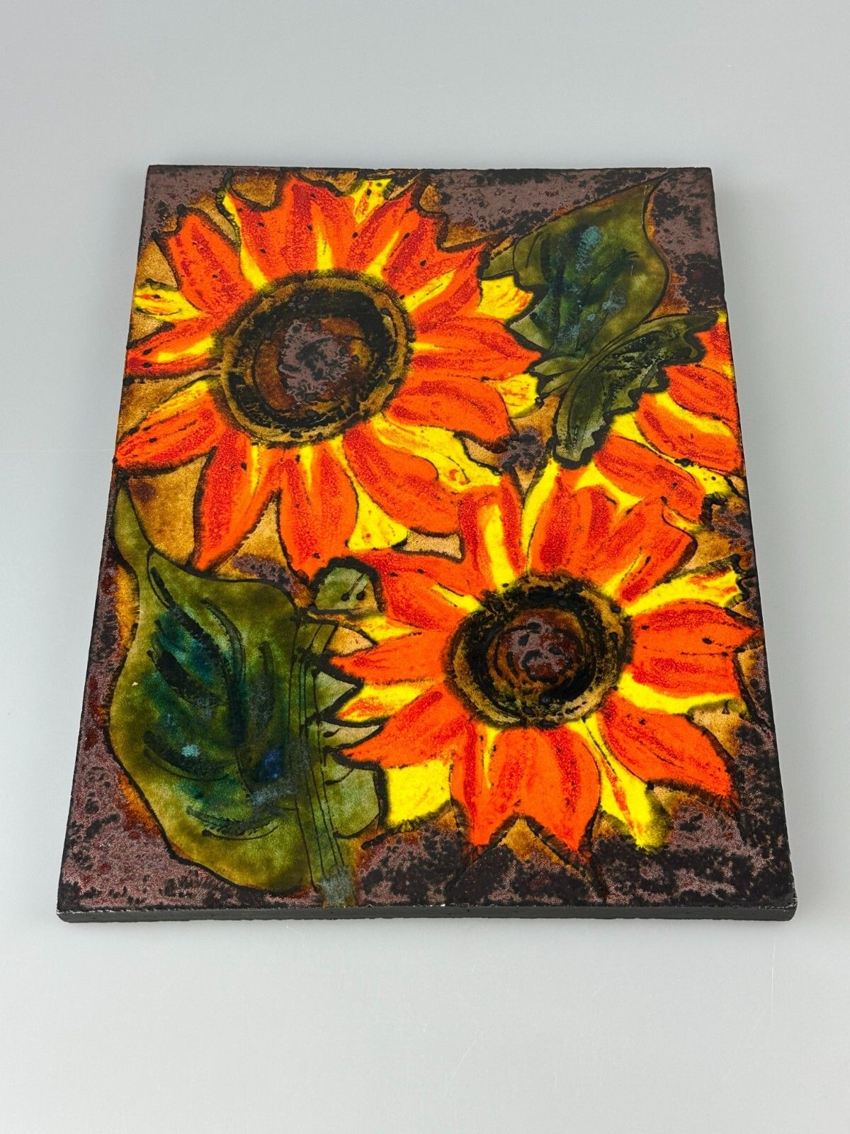 60s 70s Wall Art Wall Plate Ceramic Ruscha Hand Painted Number 769 Design photo for sale