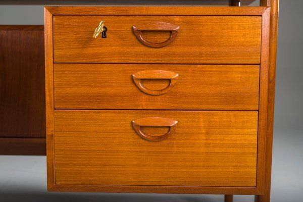 Danish Teak Desk By Kai Kristiansen For Fm Møbler, 1960s photo furniture