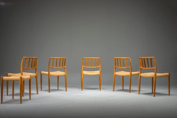 Model 83 Dining Chairs In Teak By Niels Otto Møller For J.L. Møllers, 1960s, Set Of 6 photo furniture