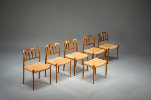 Model 83 Dining Chairs In Teak By Niels Otto Møller For J.L. Møllers, 1960s, Set Of 6 photo vinterior
