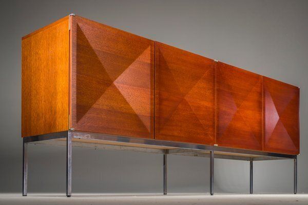 Diamond Point Mahogany Credenza By Antoine Philippon & Jacqueline Lecoq For Behr, 1964 photo buy