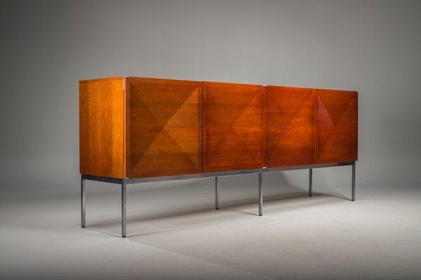 photo buy Diamond Point Mahogany Credenza By Antoine Philippon & Jacqueline Lecoq For Behr, 1964