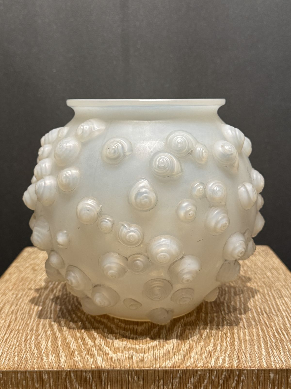 A R.Lalique Palissy Opalescent Glass Vase photo for sale