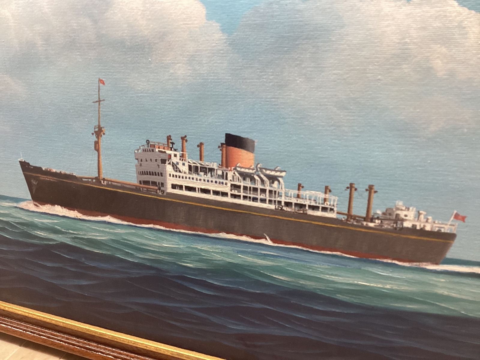 M.V.Staffordshire Bibby Shipping Co At Sea By John Cromby photo buy