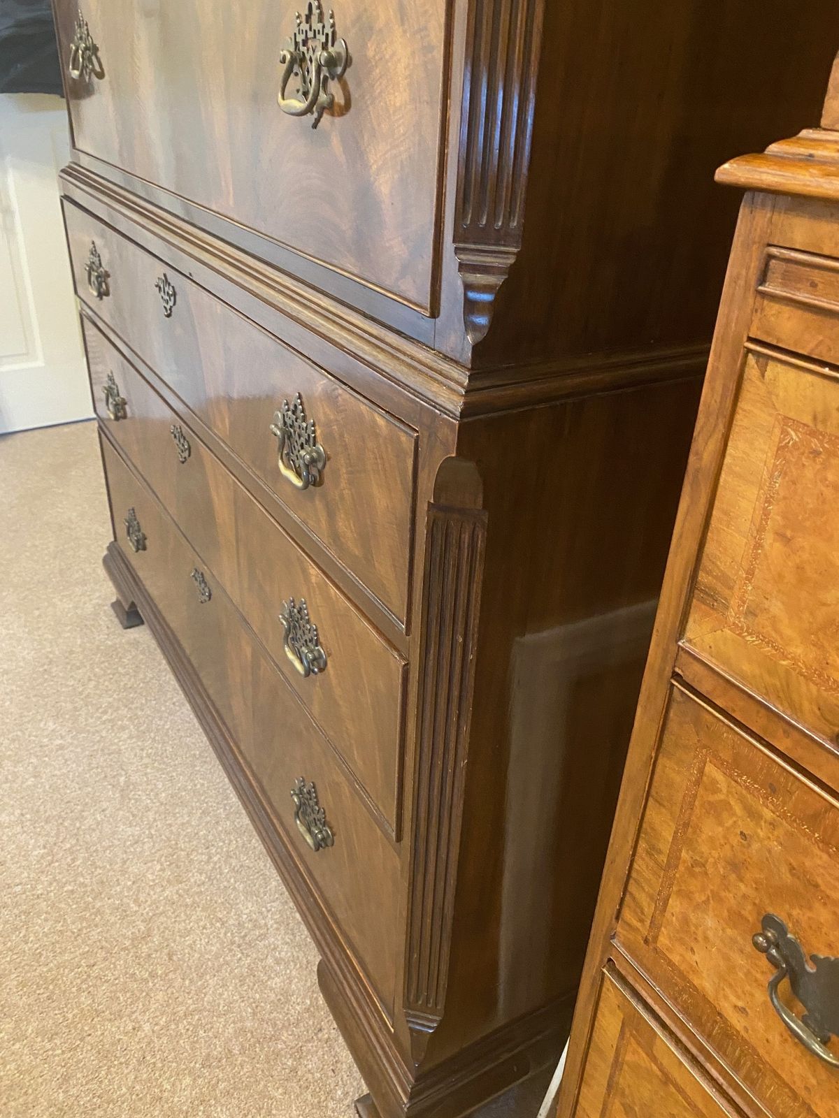 Geroge III Design   Figured Mahogany Tallboy   Waring & Gillow photo Furniture