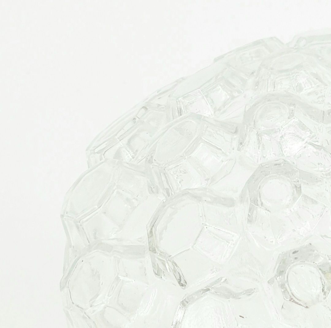 Mid Century Diamond Glass & Brass Ceiling Light By Helena Tynell For Limburg, Germany, 1960s photo 280.0