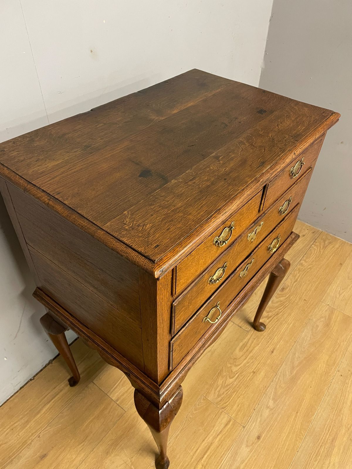 C18th Provincial Oak Chest On Stand photo Furniture
