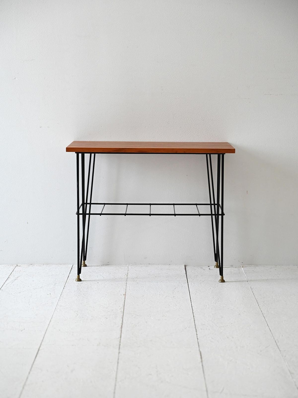 Vintage Scandinavian Bedside Table In Wood And Metal photo furniture