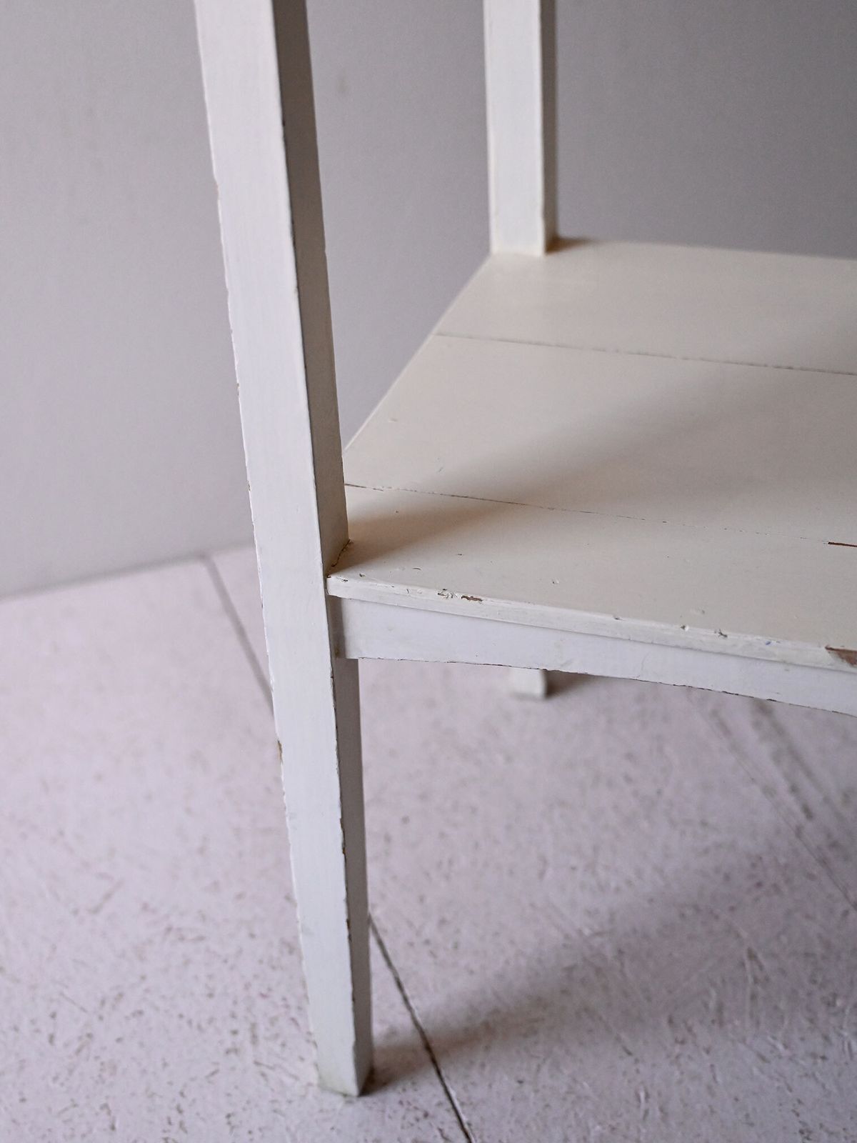 Pair Of Scandinavian Bedside Tables, Mid Twentieth Century, Painted In White photo vintage