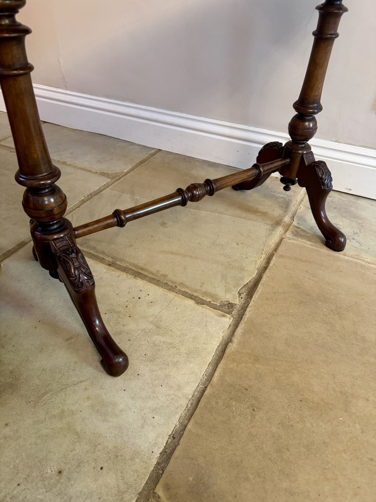 Antique Walnut Lamp Table photo furniture