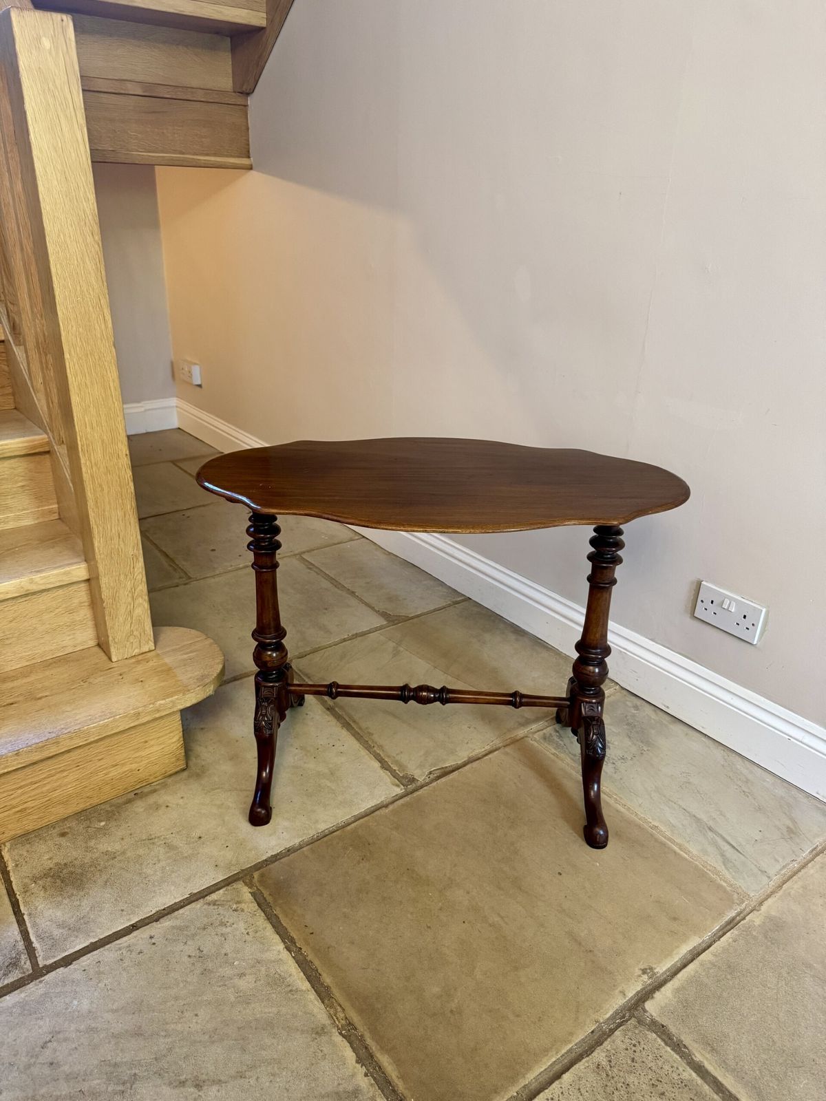 Antique Walnut Lamp Table photo for sale