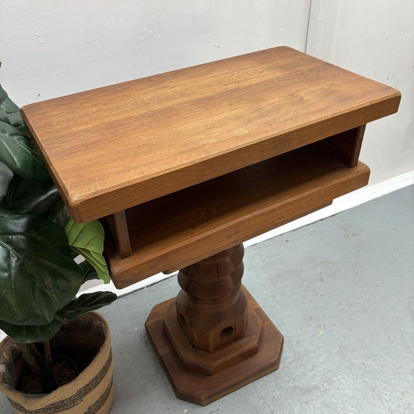 photo furniture Vintage French Oak Cider Press “Vis” Screw Reception Restaurant Lekton Stand