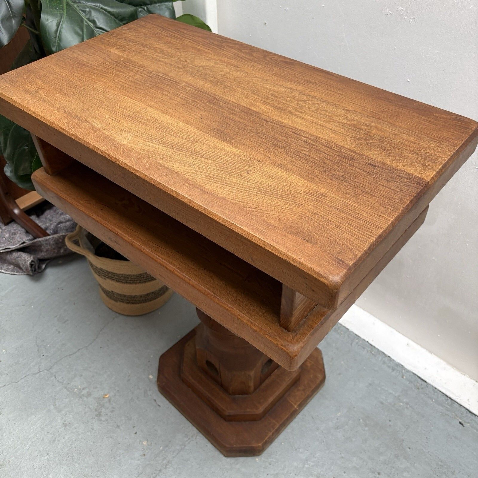 photo for sale Vintage French Oak Cider Press “Vis” Screw Reception Restaurant Lekton Stand