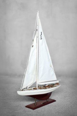 Mid Century Scandinavian Modern Wooden J Class Ranger J5 Yacht Model, 1960s photo vinterior