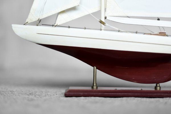 photo vinterior Mid Century Scandinavisch Modern Houten J Class Ranger J5 Jachtmodel, Ca. Jaren 1960