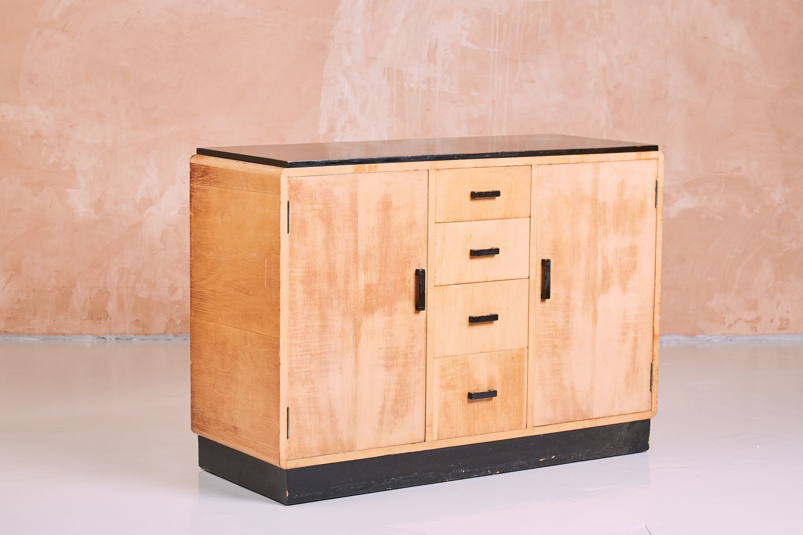 Original Art Deco Satin Birch Sideboard For Heals, 1930s