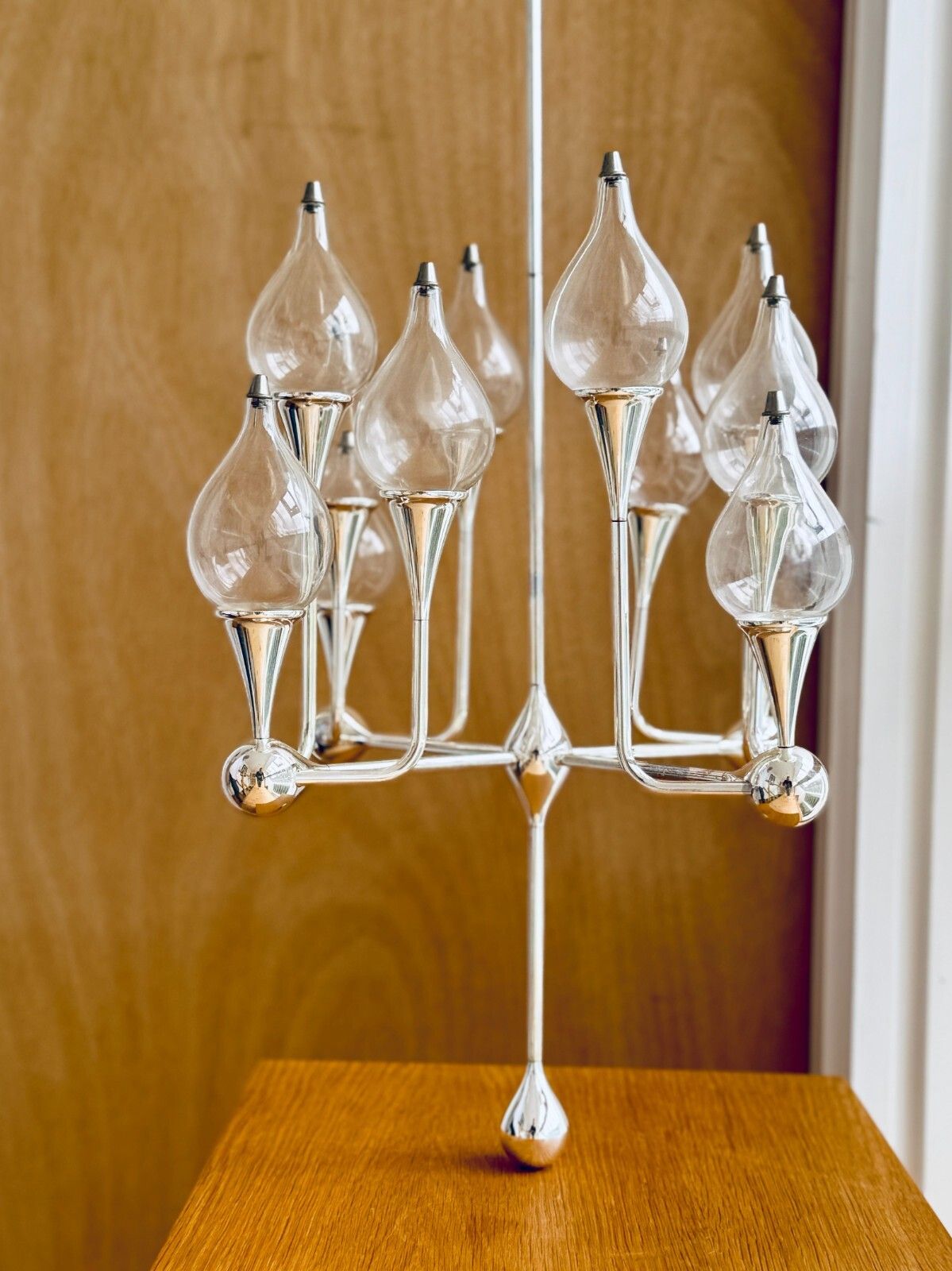 Lighting Rare 1970s Space Age Clear Drops Chandelier By Freddie Andersen 12 Lamps Chrome photo