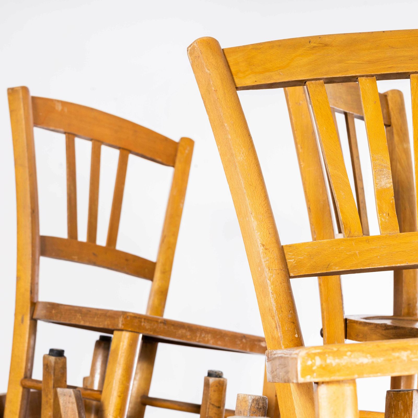 1950’s Standard Blonde Farmhouse French Mixed Dining Chairs – Various Quantities Available photo furniture