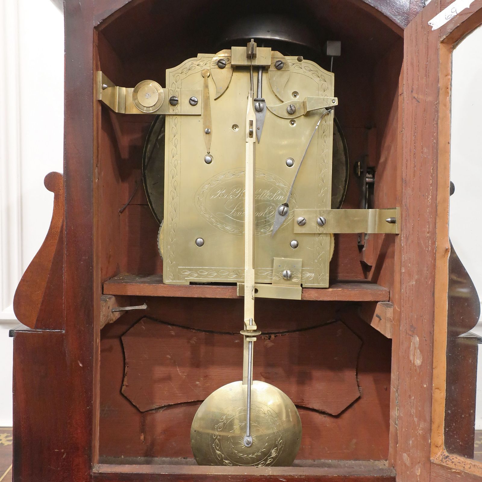 photo buy English Georgian Mahogany Bracket Clock By Roskell Of Liverpool
