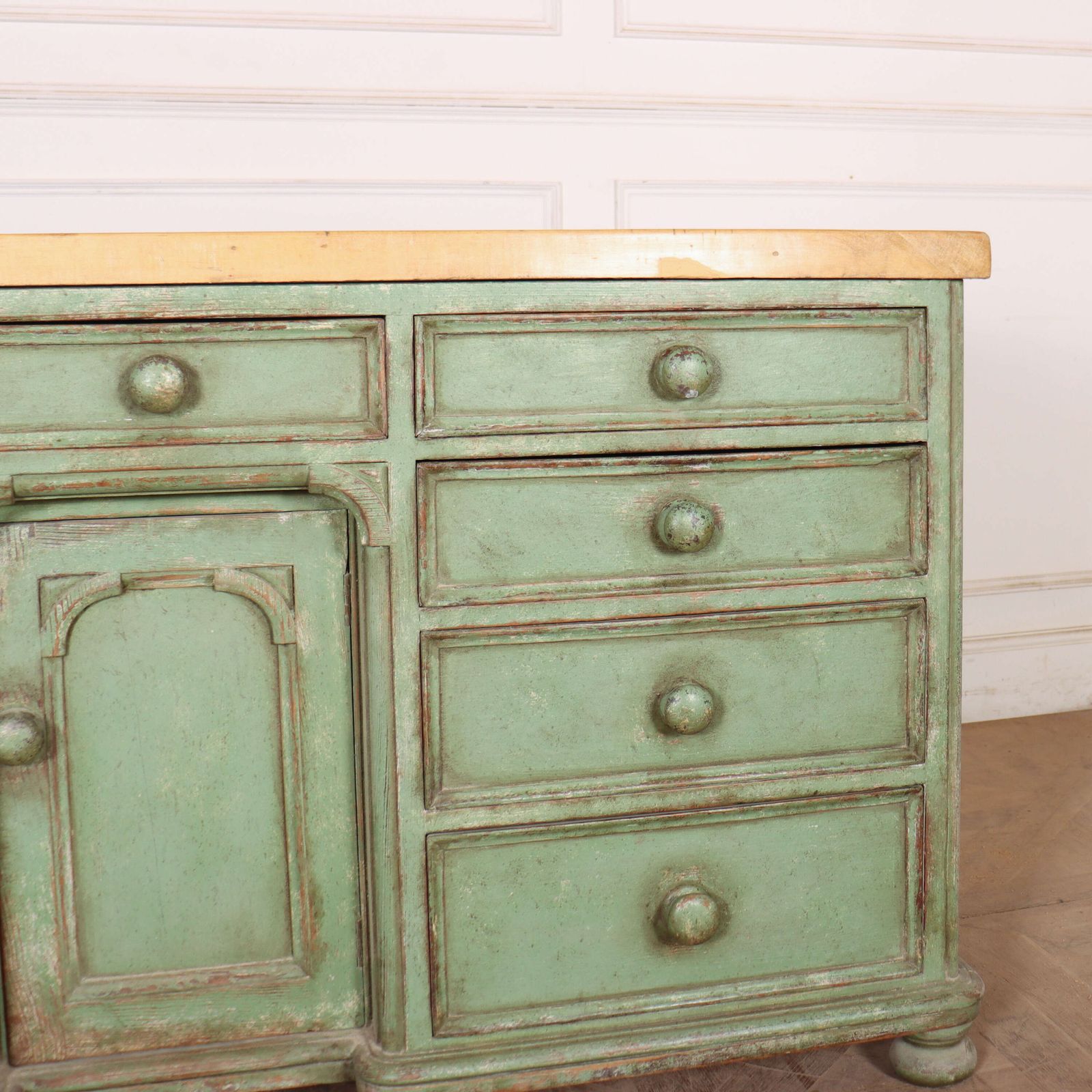 English Painted Dresser Base, 1800s photo 2940.0