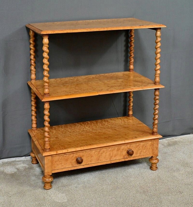 photo vinterior Sideboard In Speckled Maple Burl – Late 19th Century