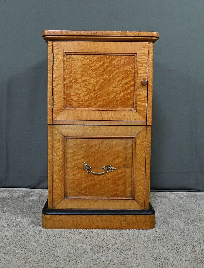 photo for sale Mini Bar In Speckled Maple Burl – Late 19th Century