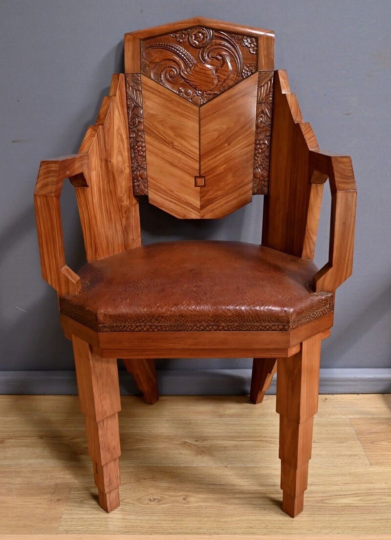 photo furniture Set Of 6 Rosewood Armchairs, Art Deco – 1910