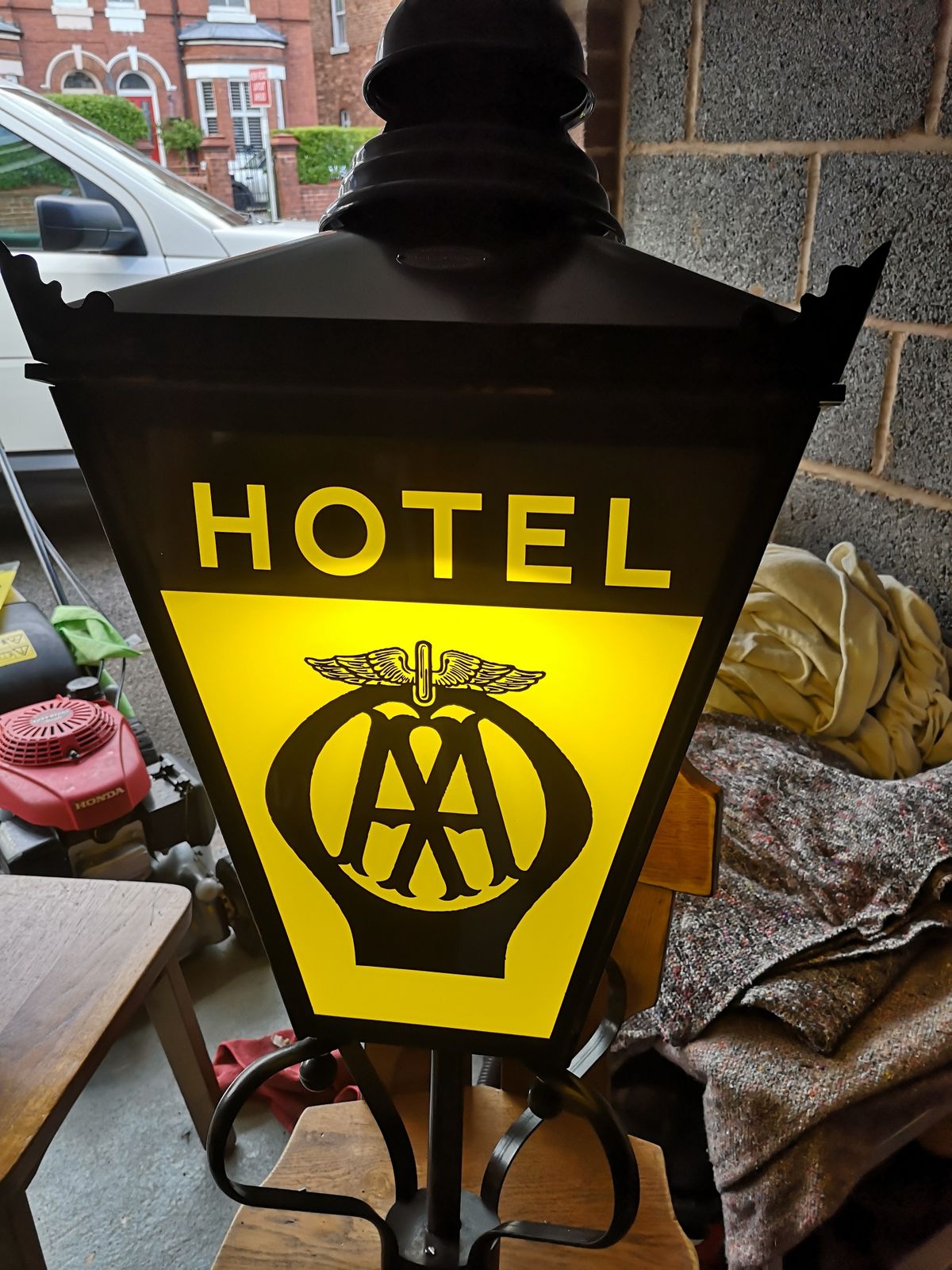 20th Century A A Hotel Lamp, Genuine D. W. Windsor Lamp With New A A Hotel Panels, New Led Low Energy Lighting. photo for sale