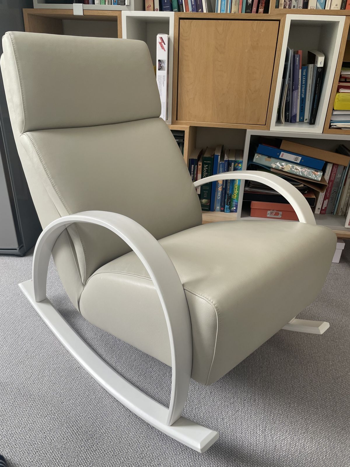 Leather Rocking Chair   Nursery   £900 New