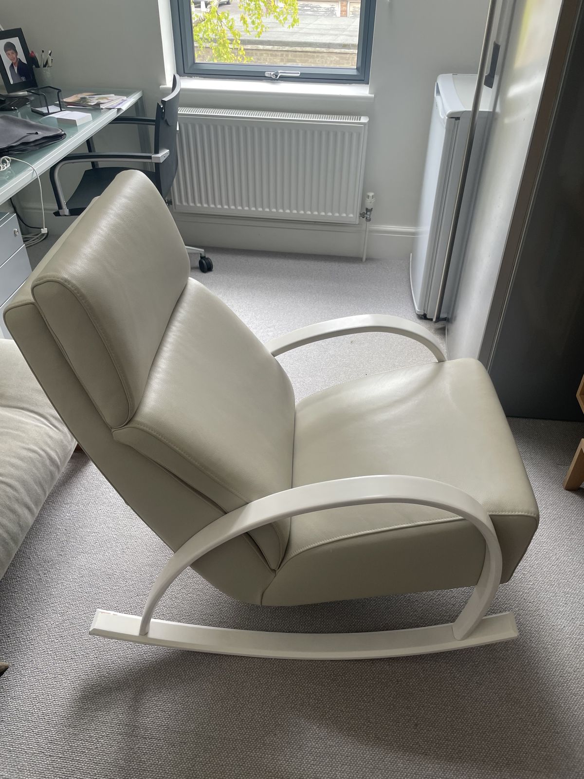 Leather Rocking Chair   Nursery   £900 New photo furniture