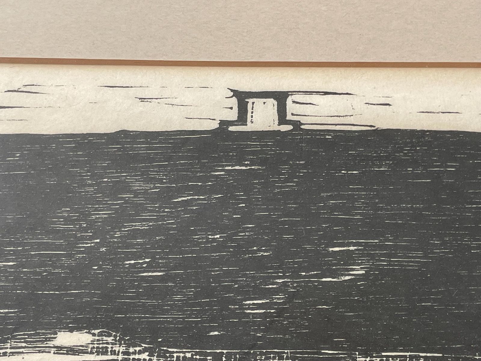 Vintage Danish Woodcut Print From 1977 By Albert Bertelsen (1921 2019)   Abstract Expressionist Art By Renowned Artist From Denmark photo vinterior