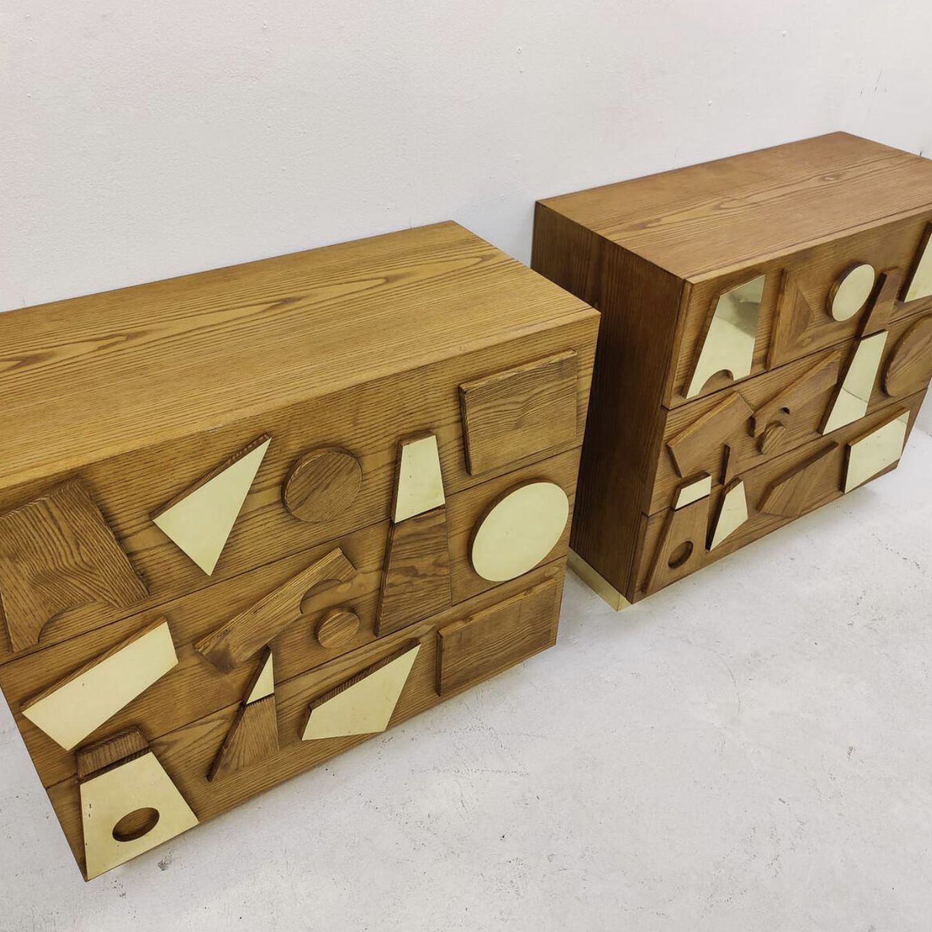 Contemporary Chest Of Drawers, Wood And Brass, Italy – Sold Individually photo vinterior