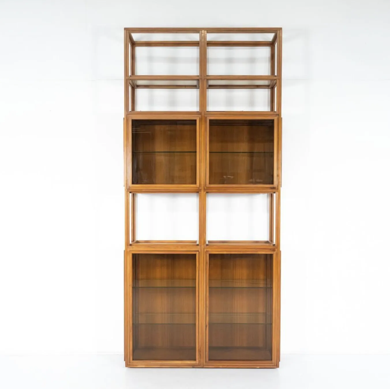 photo buy Mid Century Modern Shelves, Wood And Glass