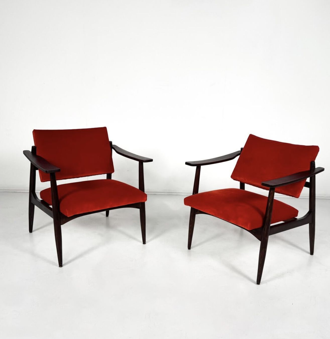 Pair Of Mid Century Armchairs In The Style Of Edmund Homa photo Furniture