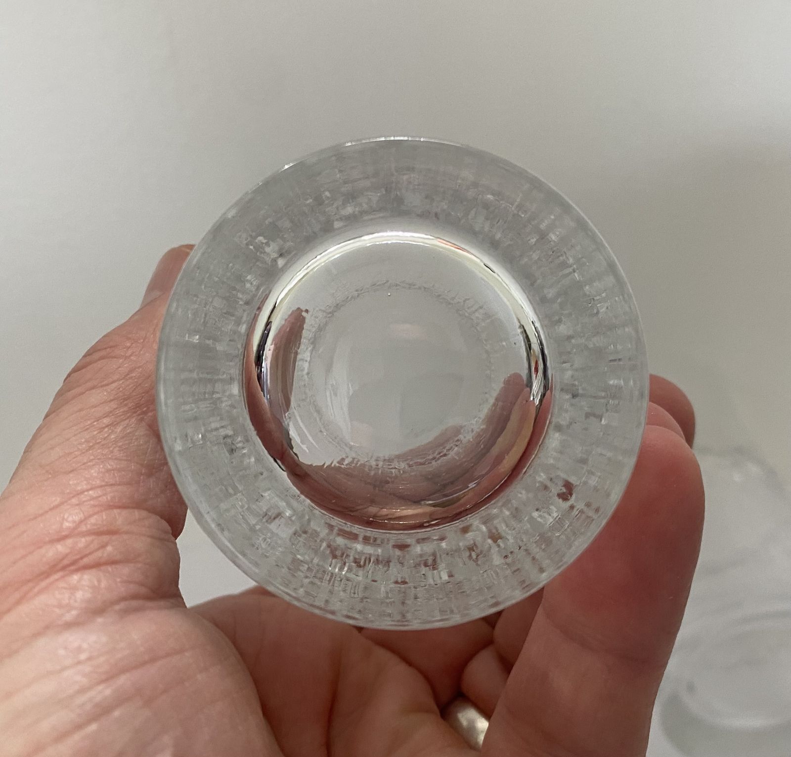 Finnish Art Glass, Iittala, 1970’s, ‘Niva’ Design Range, Liquor/Shot Glasses X3 photo Home Decor