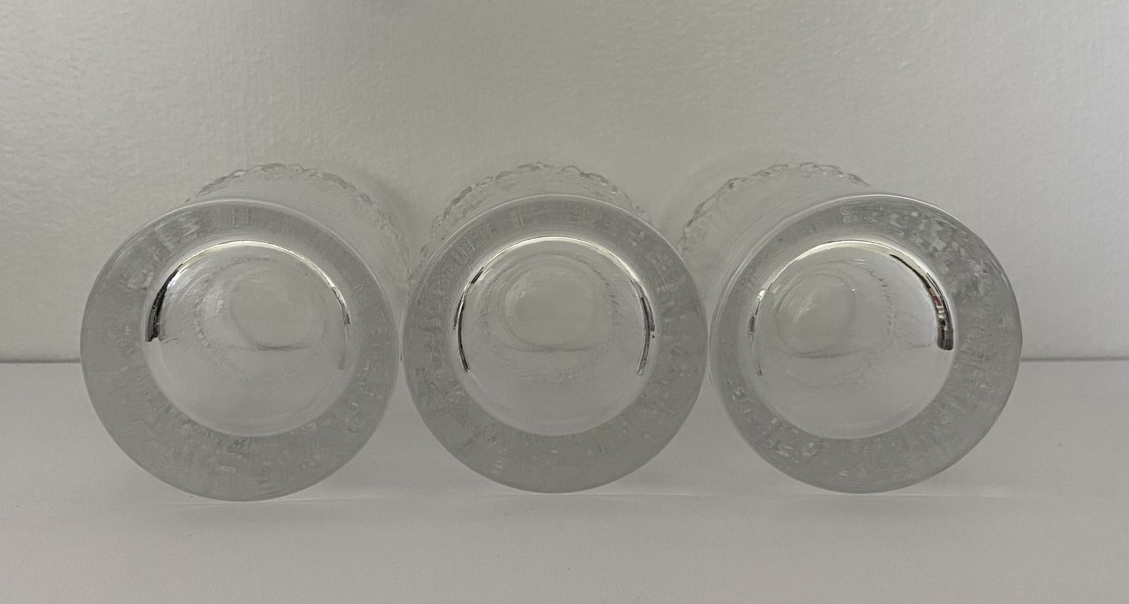 Finnish Art Glass, Iittala, 1970’s, ‘Niva’ Design Range, Liquor/Shot Glasses X3 photo 60.0