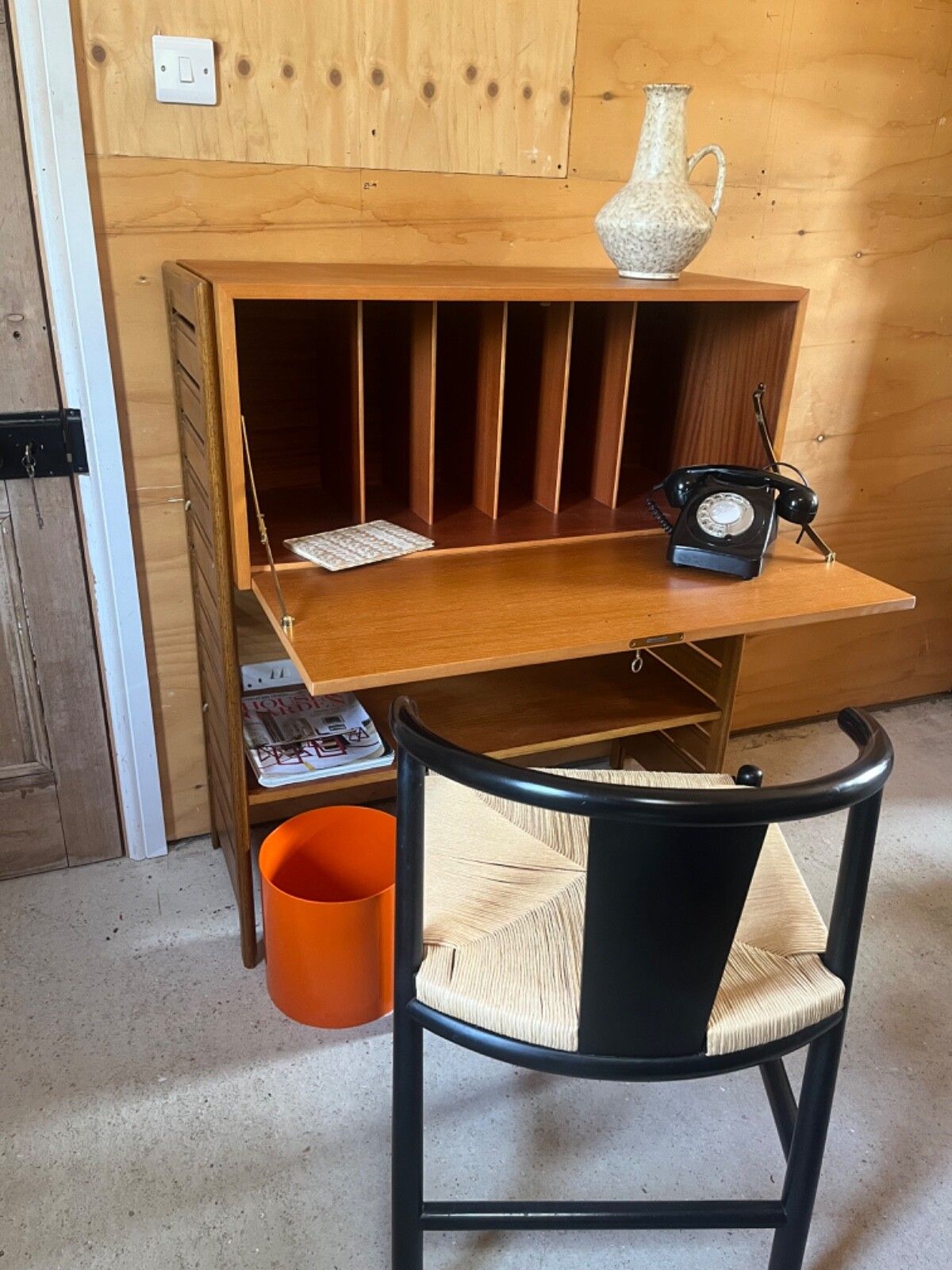 Ladderax Shelving Unit W Desk Teak Ladders