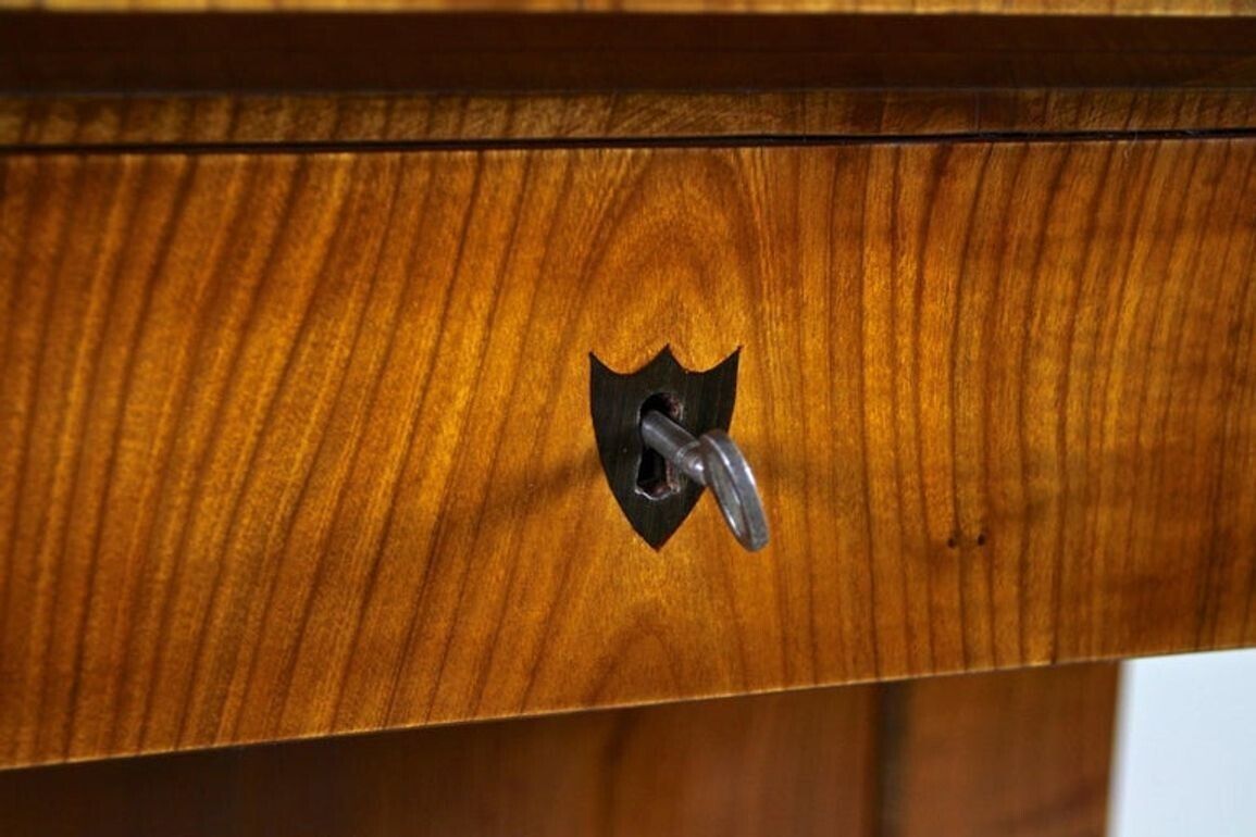 19th Century Biedermeier Wall Console, Cherrywood, At Circa 1860 photo vintage