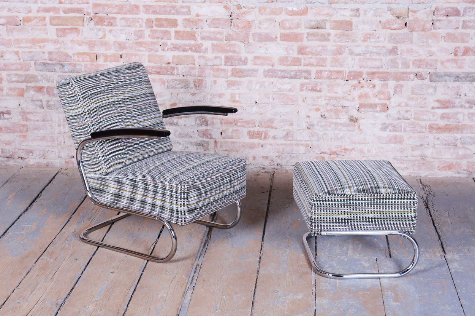 Restored Bauhaus Armchair, By W. Gispen, Mücke Melder, Czech, 1930s photo furniture