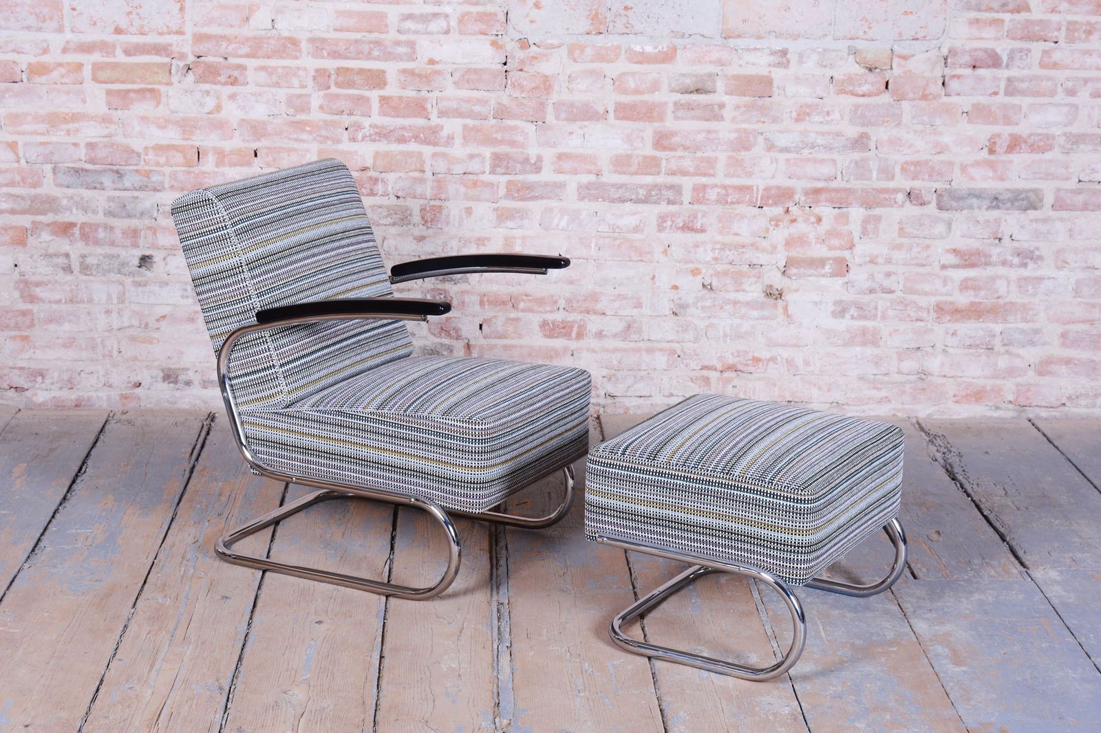 Restored Bauhaus Armchair, By W. Gispen, Mücke Melder, Czech, 1930s photo Furniture